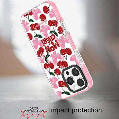 Phone Case for iPhone 16 Pro Max Magnetic Hybrid IMD Floral Compatible with MagSafe Shockproof Slim Hybrid Fashion Design TPU Protective Cover Red