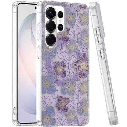 Phone Case for Samsung Galaxy S26 Ultra Shockproof Dual Layer TPU IMD Print Rugged Anti-Slip Grip Drop Protection Scratch Resistant Slim Fit Glossy Floral Heart Aesthetic Cover