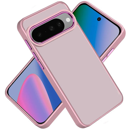 Phone Case for Google Pixel 11 /11 Pro Polished Acrylic Hybrid TPU Slim Shockproof Metal Button Thick Durable Grip Camera Protection Anti-Scratch Cover