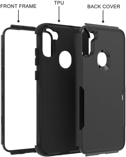 For Samsung Galaxy S25 Ultra Tough Hybrid Shockproof Silicone Rubber TPU + Hard PC Heavy Duty Three Layer Armor Protection Case Cover
