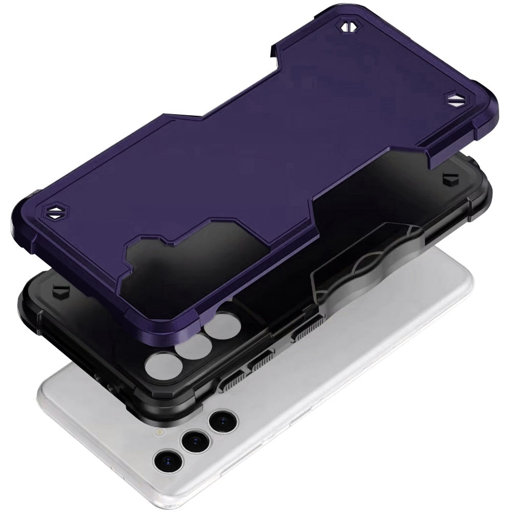 For Samsung Galaxy A35 Slim Fit Back Hybrid Lightweight Shockproof 2-in-1 Hybrid Hard PC Bumper Frame Armor Protection Case Cover Dark Purple