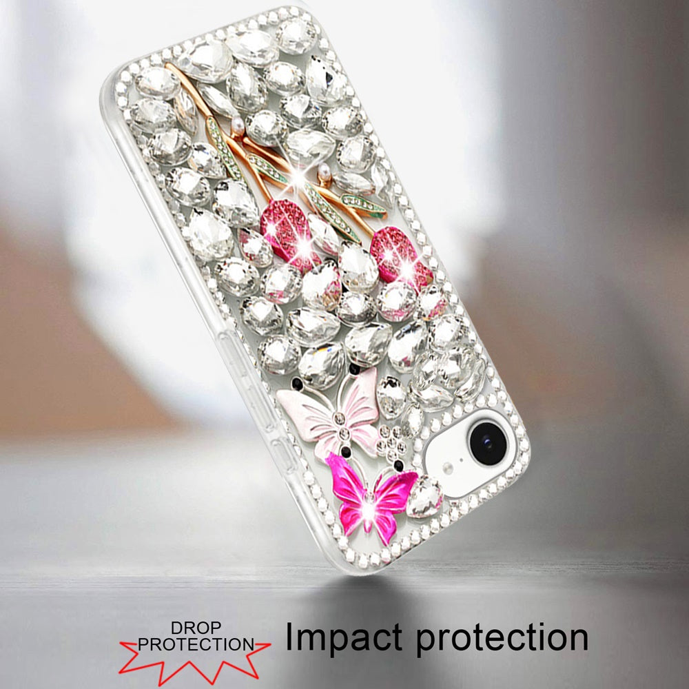 For Samsung Galaxy S26 Bling Crystal 3D Full Diamonds Luxury Sparkle Rhinestone Hybrid Protective Case Cover