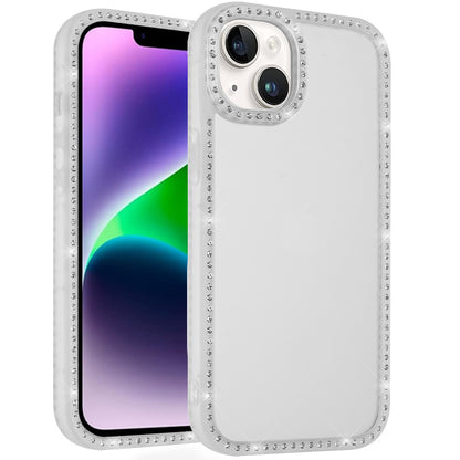 Phone Case for Apple iPhone 14/13 Luxury Diamond Glitter Transparent Shockproof Protective Crystal Shimmer Reinforced Bumper Durable Stylish Cover Clear