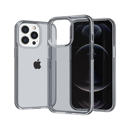 Phone Case for Apple iPhone 14/13 Shockproof Thick 3mm Clear Heavy Duty Drop Resistant TPU Reinforced Corner Protective Transparent Durable Cover Smoke