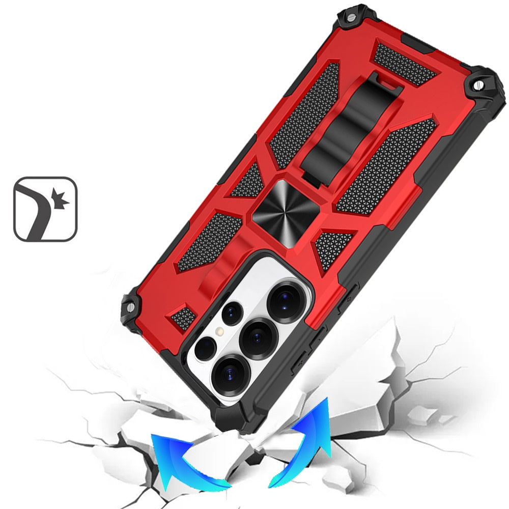For Samsung Galaxy S26 Ultra Hybrid Shockproof [Military Grade] Rugged Protective with Magnetic Car Mount & Invisible Stand Case Cover