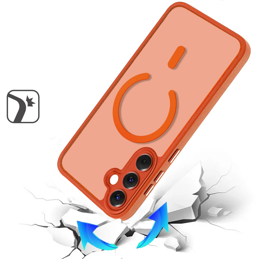 Matte Frosted Magnetic Back Hybrid Hard PC Soft TPU Camera Protection Slim Shock Absorbing Anti Fingerprint
