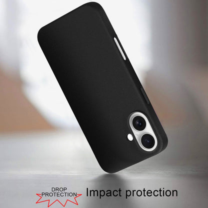 For Apple iPhone 16 (6.1") PU Leather with inner Magnetic Circle Compatible with MagSafe, Rubber TPU Colored Metal Buttons Case Cover
