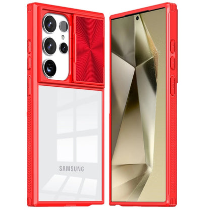 For iPhone 14/13 (6.1") METKASE Fusion Transparent Clear Hybrid Shockproof Protection Anti Scratch Durable Secure Grip Slim Design Premium Finish Case Cover Red