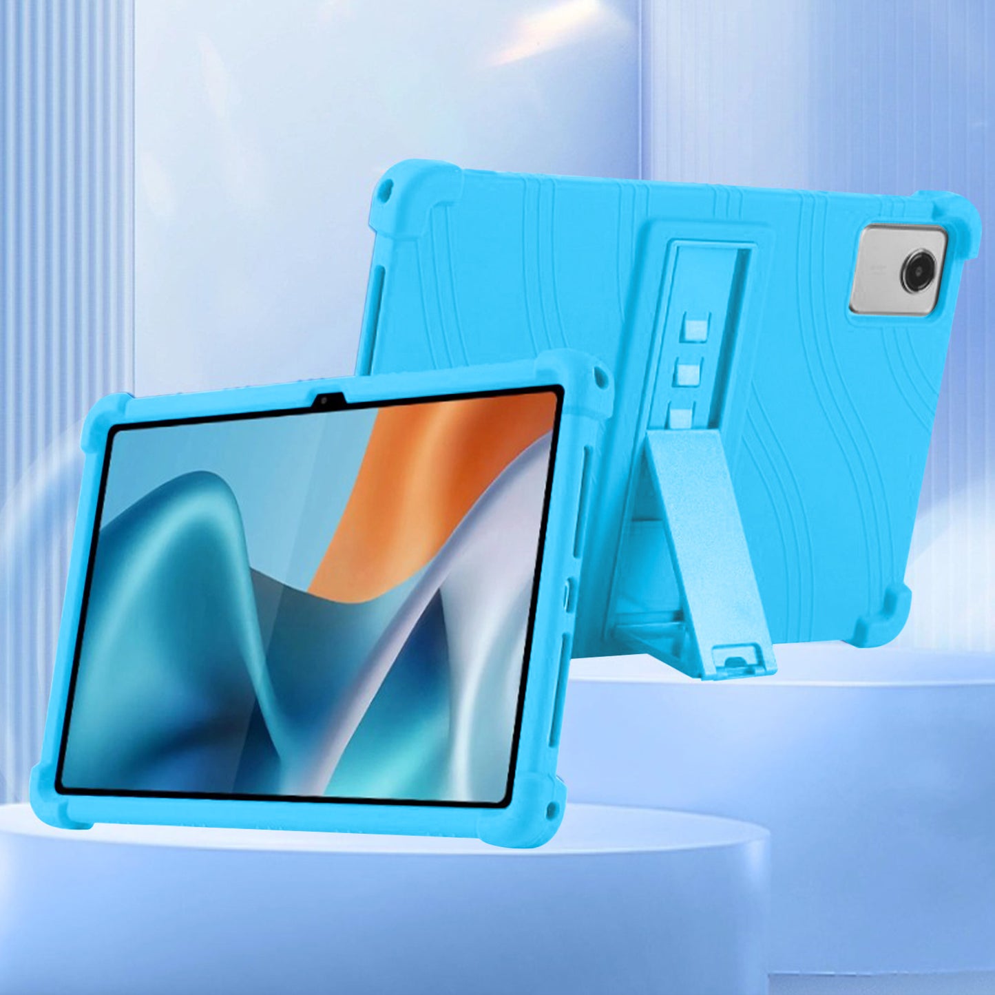 Tablet Case for Motorola Moto Pad 2026 (11") Thick Shockproof Silicone Heavy Duty Rugged Hybrid Full Body Drop Protection Detachable Stand Cover