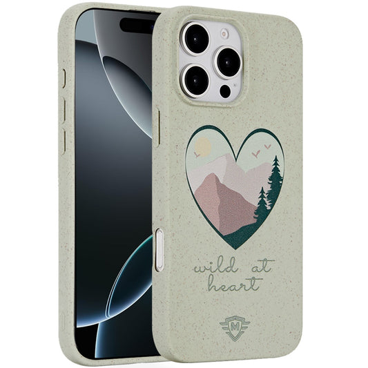 For Apple iPhone 16 (6.1") Eco Friendly Bio-Degradable Design Hybrid Cases Slim Fit Soft TPU Drop Protection Rubber printed Case Cover