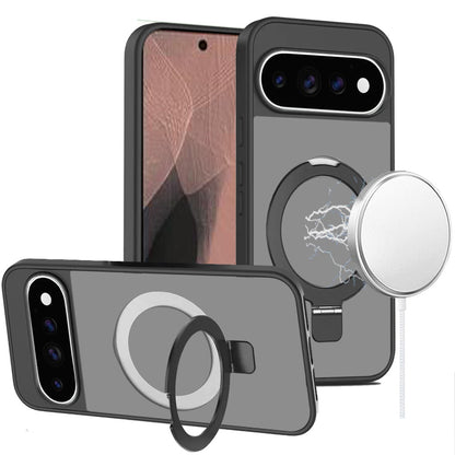Magnetic Ring Stand Full Rotation Matte Shockproof Grip Anti Slip Durable Camera Protection Hybrid