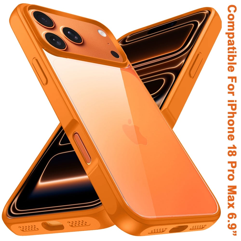 Phone Case for Apple iPhone 18 Pro Max Transparent Thick 2.0mm Hybrid Shockproof Rubber TPU Protective Slim Fit Grip Durable Clear HQ Design Cover