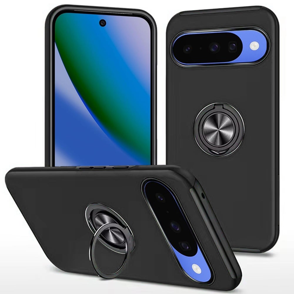 Phone Case for Google Pixel 11 / 11 Pro Invisible Ring Stand Shockproof Anti Slip Durable Grip Protective Hybrid Slim Fit Magnetic Car Mount Holder Cover