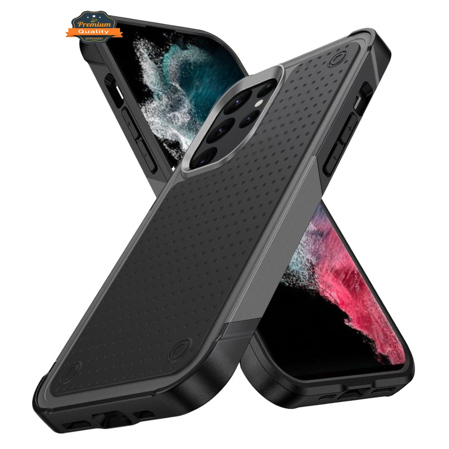 For Apple iPhone 15 Pro Max (6.7") Shockproof Non-Slip Textured Heavy Duty Rugged TPU Drop Military Protection Bumper  Phone Case Cover