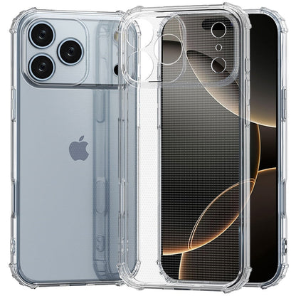 For Apple iPhone 17 Pro Max Hybrid Transparent Thick TPU Rubber Silicone 4 Corners Gel Shockproof Protective Slim Back Case Cover Clear