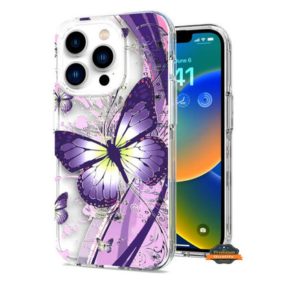 For Apple iPhone 16e /iPhone SE4 Hybrid Clear Frame with Trendy Pattern Design, Shockproof Hard Back & TPU Rubber Case Cover