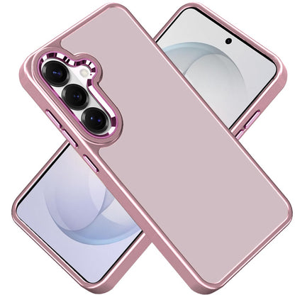 Phone Case for Samsung Galaxy S26 FE /Fan Edition Polished Acrylic Hybrid TPU Slim Shockproof Metal Button Thick Durable Grip Camera Protection Anti-Scratch Cover