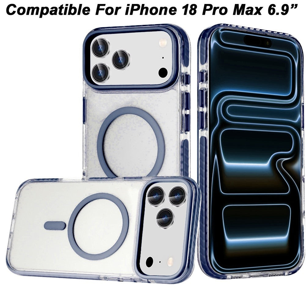 MagSafe Magnetic Transparent Hybrid Shockproof Clear Color Match Durable Grip Hard TPU Slim Protective