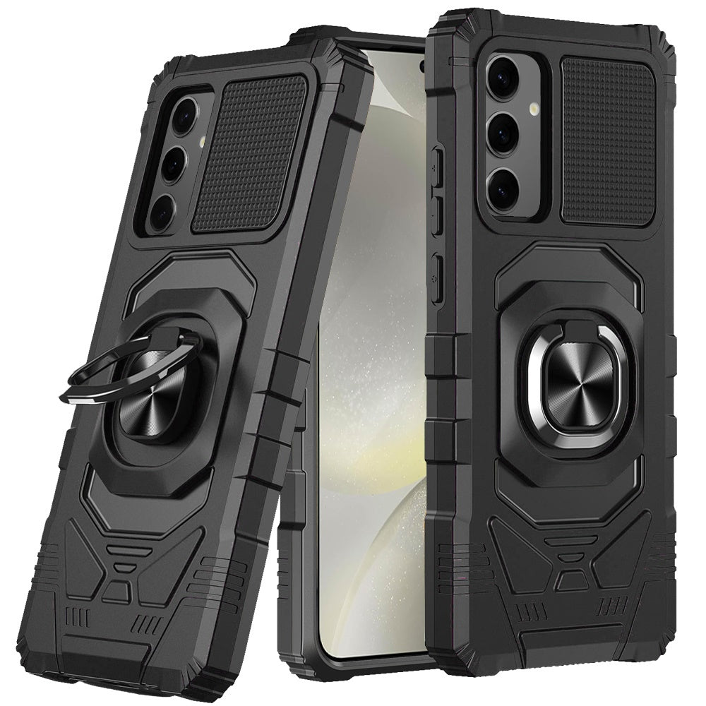 For Samsung Galaxy S25 /S24 Hybrid Dual Layer with 360° Rotate Magnetic Ring Stand Holder Kickstand TPU Rugged PC Shockproof Case Cover