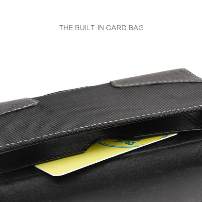 For Apple iPhone 16 Pro (6.3") Horizontal Universal Pouch Case PU Leather Cell Phone Holster with Belt Clip and Card Slot Pocket Cover (Size 6.3") [Black]