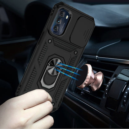 For Samsung Galaxy S26+ / S26 Plus Hybrid Ring Shockproof with 360° Rotate Ring Kickstand, Camera Lens Protection, Soft Edge Bumper Case Cover