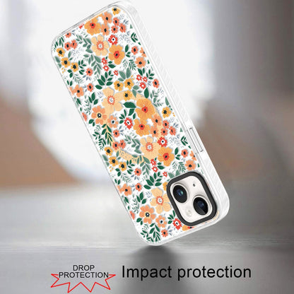 For iPhone 15 (6.1") Magnetic Hybrid Stylish Design IMD Pattern, Compatible with MagSafe, Slim TPU Case Cover