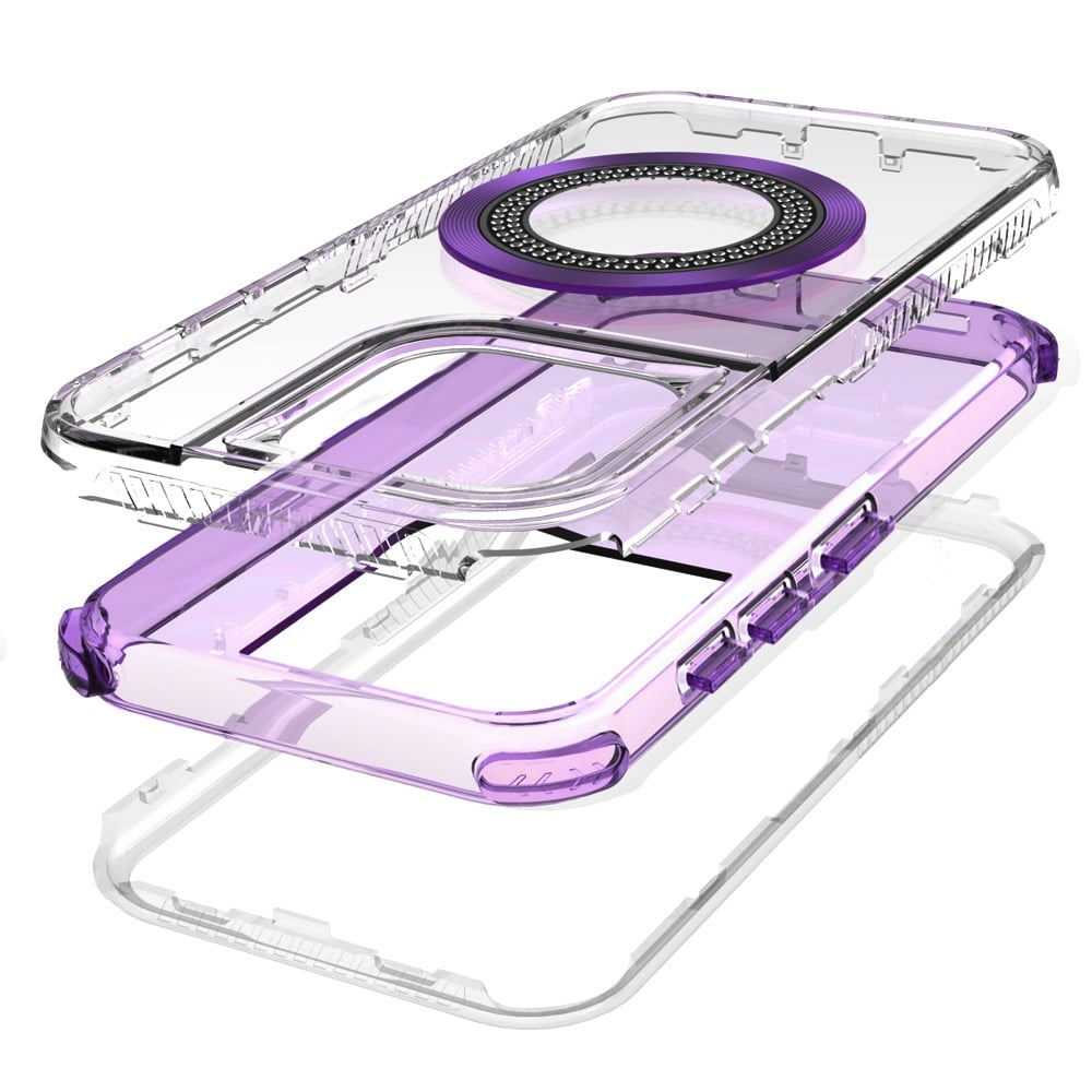 Phone Case for Motorola Moto G 5G 2026/ 2025 Luxury Bling Rhinestone Glitter Magnetic Circle Frosted Hybrid Dual Layer TPU Tough Construction, Sparkling Finish Cover