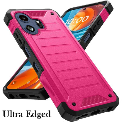 Phone Case for TCL 70 Pro Premium Tough Lined Hybrid Hard PC Soft TPU Dual Layer Rugged Armor Shock Absorbing Reinforced Corners Cover Pink