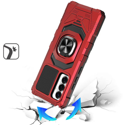 Phone Case for Samsung Galaxy S26 FE /Fan Edition Rugged Hybrid Dual Layer Magnetic Ring Stand Armor Shock Absorbing Heavy Duty TPU Reinforced Bumper Cover