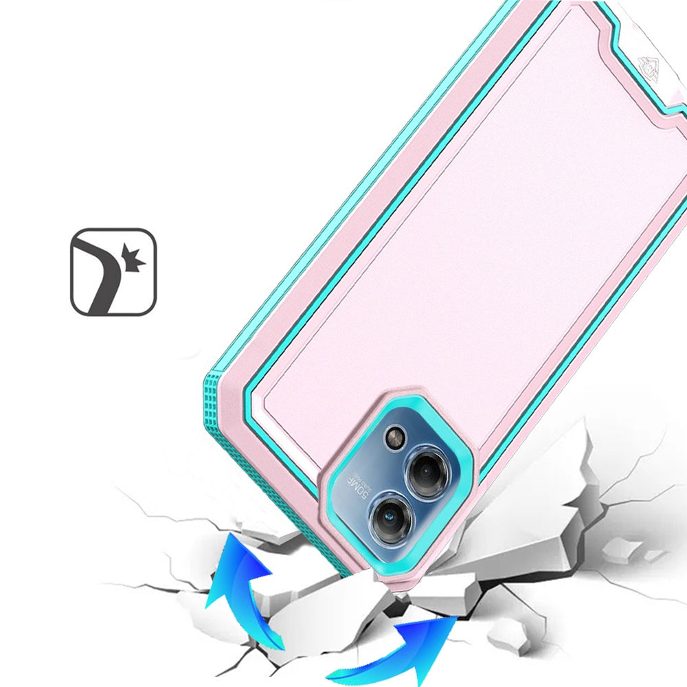 Phone Case for Motorola Moto G Stylus 2023 Tough Strong Fused Hybrid Shockproof Durable Protective Drop Resistant Slim Grip Heavy Duty Modern Cover Light Pink