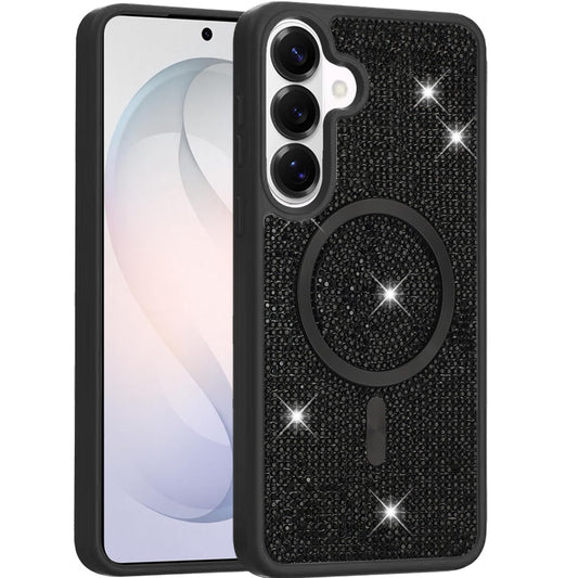 Phone Case for Samsung Galaxy S26 Magnetic Bling Diamond Sparkle Hybrid Shockproof Rugged Grip Durable Protection Anti-Slip Armor Design Cover
