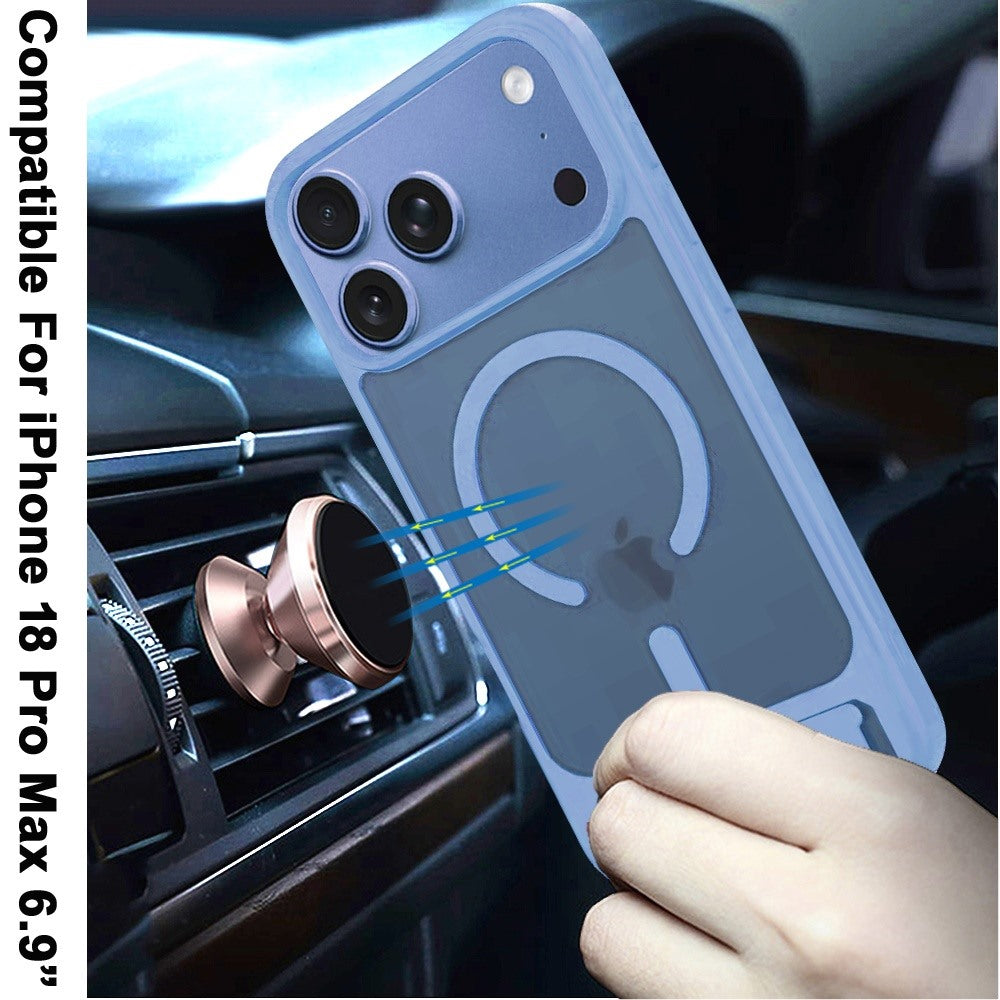 Matte Magnetic Metal Kickstand Shockproof Grip Anti Slip Durable Protective Heavy Duty Hybrid