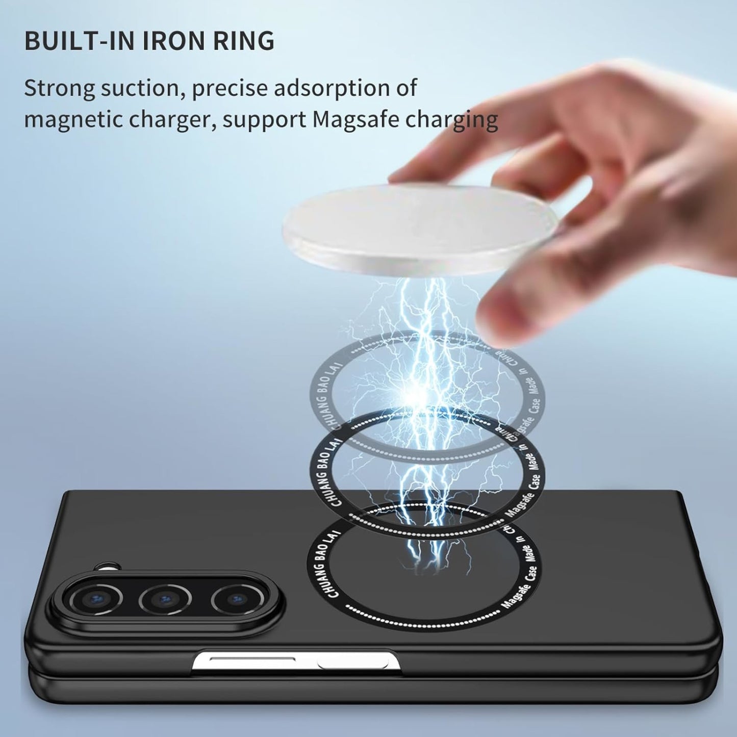 For Samsung Galaxy Z Flip 7 Matte Magnetic Case Supports Fast Wireless Charging, Slim Hybrid TPU Rubber Shockproof Case Cover
