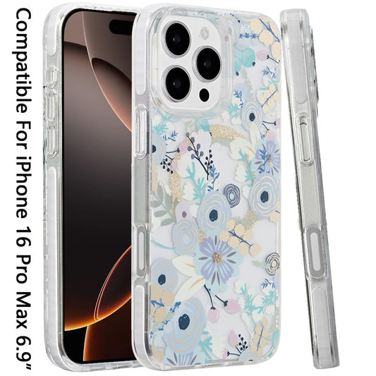 For iPhone 16 (6.1") Double Layer IMD Magnetic Hybrid Shockproof Protection Anti Scratch Durable Design Secure Grip Slim Profile Compatible Design Case Cover