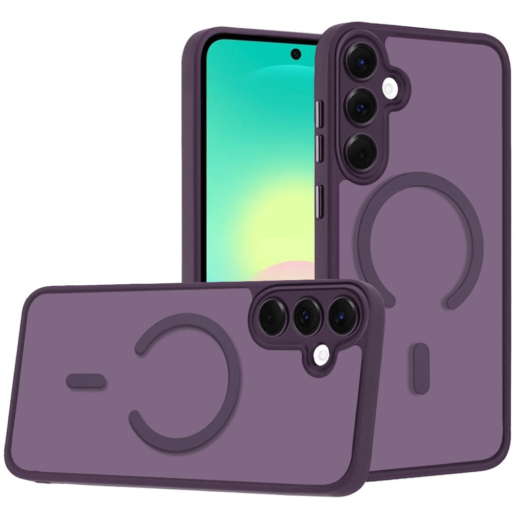 Matte Frosted Magnetic Back Hybrid Hard PC Soft TPU Camera Protection Slim Shock Absorbing Anti Fingerprint