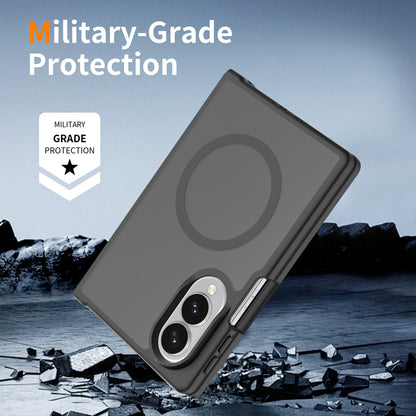 Phone Case for Samsung Galaxy Z Fold 8 Magnetic Matte Hybrid Shockproof Smooth Grip Durable Camera Protection Anti-Slip Soft Touch TPU Armor Cover