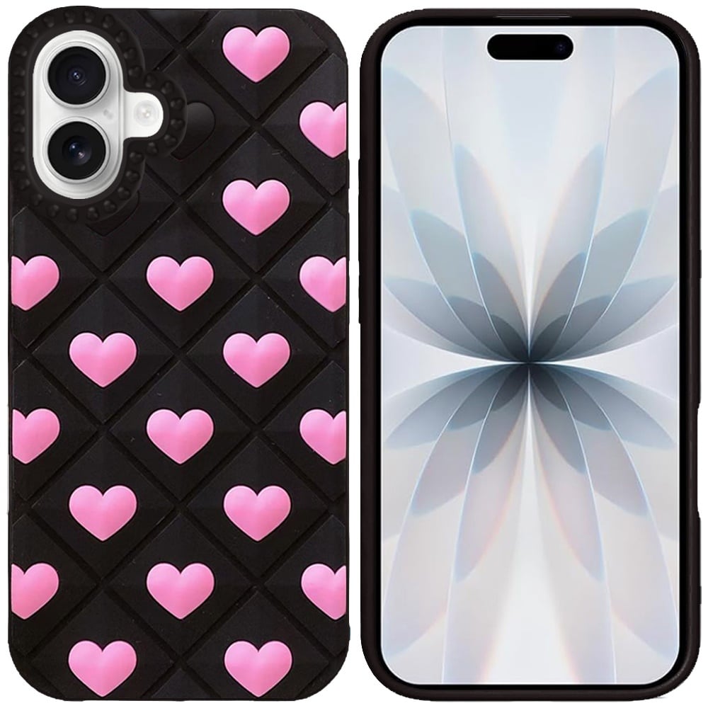 Phone Case for Apple iPhone 17 (6.3") Fashionable Silicone Textured Decorative Design Pattern Protective Rubber TPU Hybrid Protection Cover