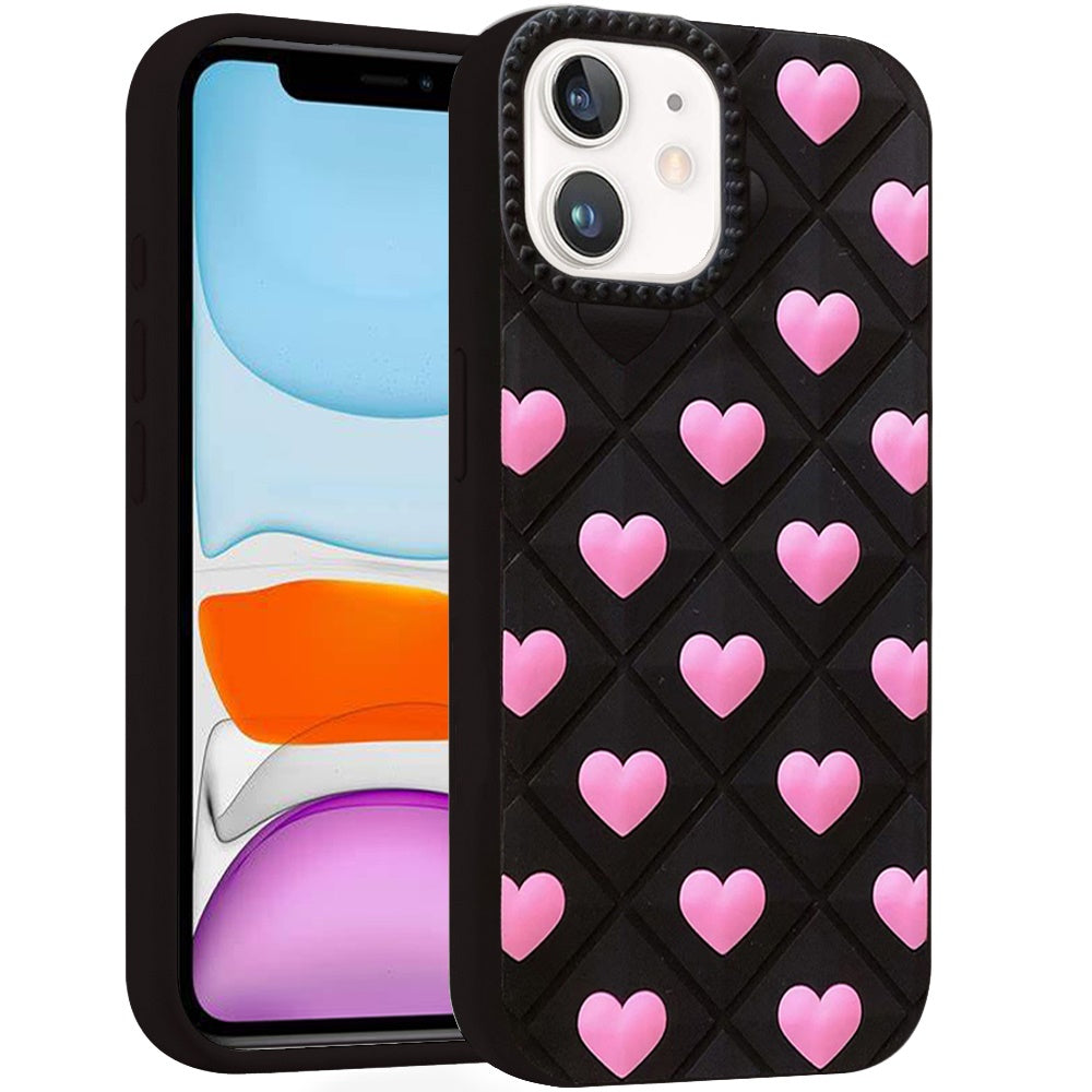 Phone Case for Apple iPhone 11 Fashionable Silicone Textured Decorative Design Pattern Protective Rubber TPU Hybrid Protection Cover