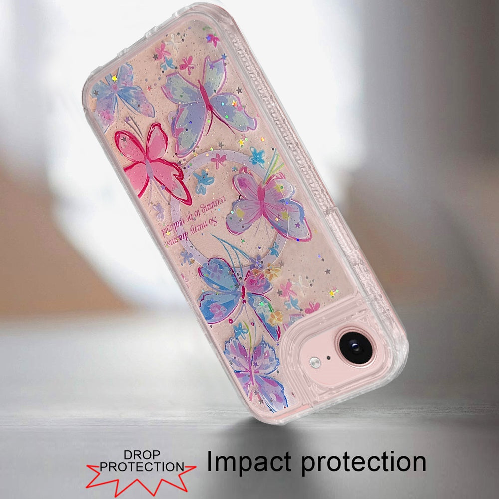 Phone Case for Apple iPhone 17E /16E /SE4 Magnetic Hybrid Fashion Printed Pattern Artwork Stylish Printed Design Dual Layers TPU Rubber SIlicone Hard PC Cover