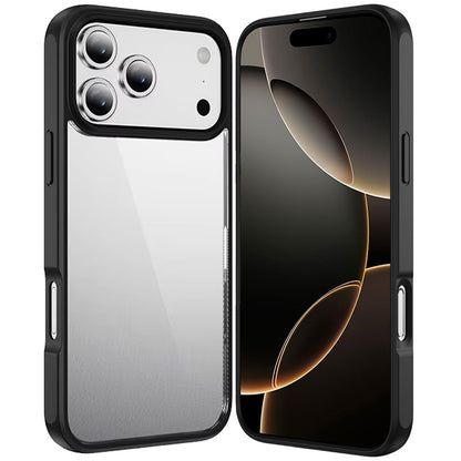 For Apple iPhone 17 Pro (6.3") Hybrid Transparent HQ Slim Shockproof Clear Protective Thick 2.0mm TPU Frame Case Cover Cosmic Orange