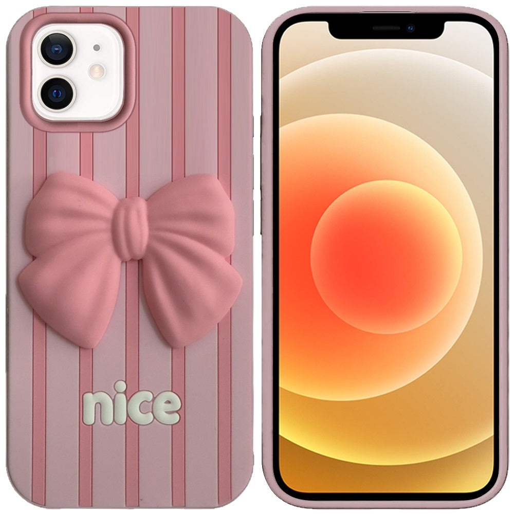 Phone Case for Apple iPhone 12 /12 Pro Fashionable Silicone Textured Decorative Design Pattern Protective Rubber TPU Hybrid Protection Cover