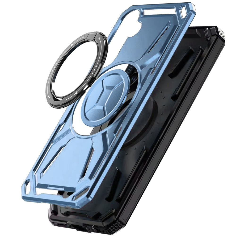 For Samsung Galaxy S26 Hybrid Magnetic Ring and 360° Rotational Kickstand with MagSafe Compatible, Military Grade Drop Protection Case Cover