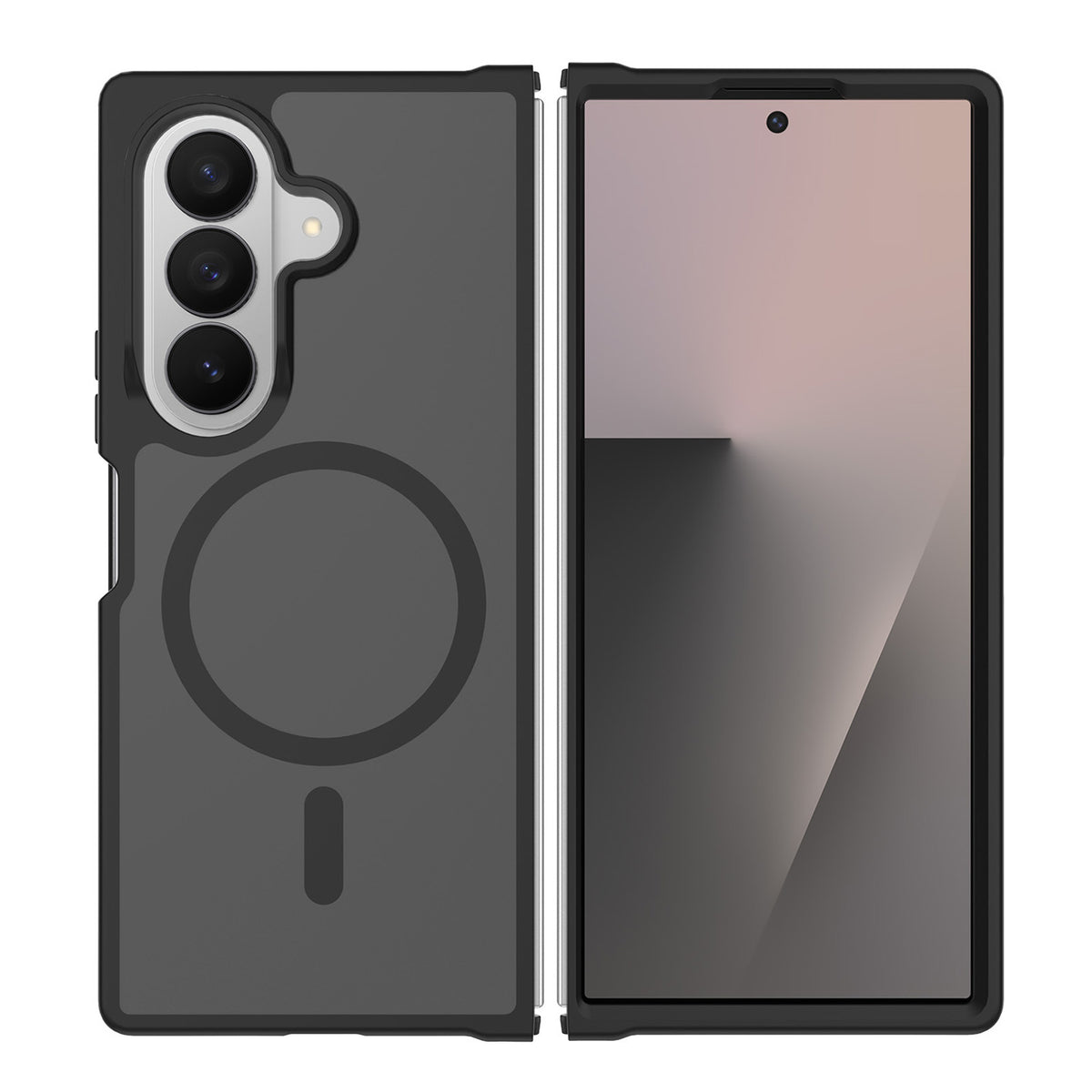 Phone Case for Samsung Galaxy Z Fold 8 Ultra Magnetic Circle Matte Hybrid Shockproof Smooth Grip Durable Camera Protection Soft Touch TPU Armor Cover