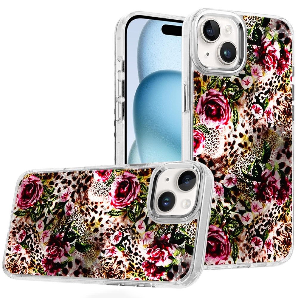 For Apple iPhone 14 /13 Fashion Beautiful Epoxy Design Hybrid Fashion Stylish TPU Protective, Shockproof Hybrid PC Case Cover