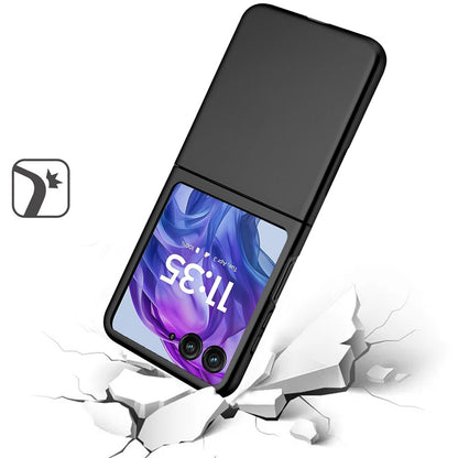 Phone Case for Motorola Razr+ PLUS (2024) Snap On Hard Shell Matte Finish Slim Fit Rubber TPU Soft Lightweight Protective Cover Black