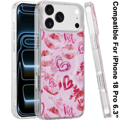 Phone Case for Apple iPhone 18 Pro/ iPhone 17 Pro Stylish Design Shockproof Magnetic Magsafe Compatible TPU IMD Print Rugged Grip Drop Protection Slim Fashion Cover
