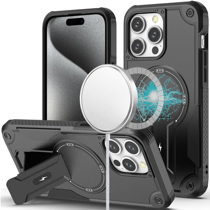 For Samsung Galaxy S25 Fan Edition /Galaxy S25 FE Magnetic Invisible Kickstand Holder with Magsafe, Slim Fit Shockproof Hybrid Military Grade Heavy Duty Case Cover