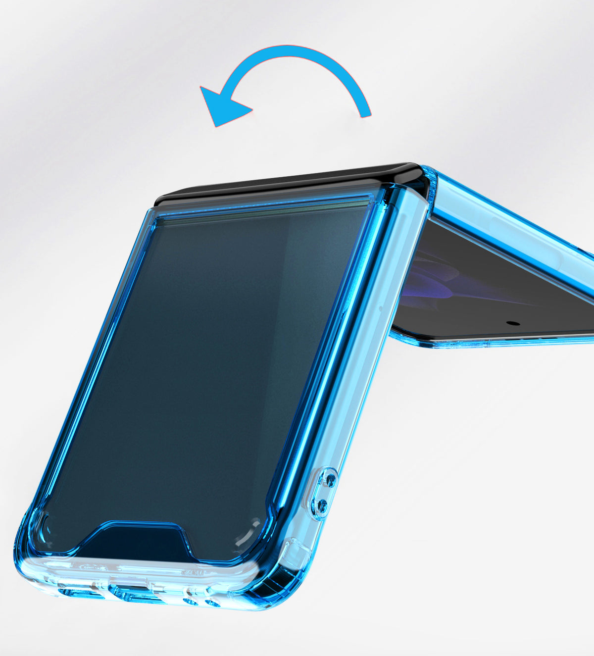 For Samsung Galaxy Z Flip 7 FE Transparent Hybrid Shockproof Hard PC Slim Durable TPU Bumper Protection Case Cover Clear