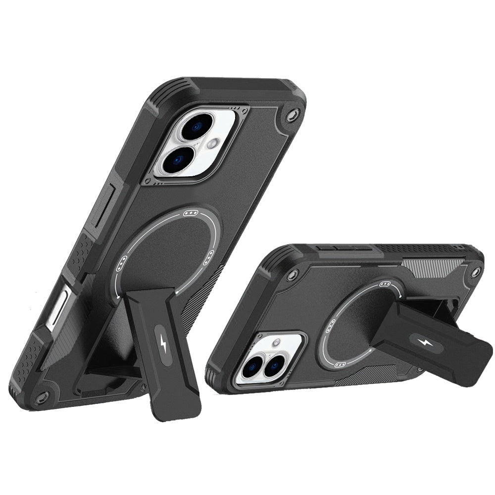 Phone Case for Apple iPhone 16 Plus Magnetic Kickstand Rugged Shockproof Armor Grip Anti Slip Heavy Duty Protective Matte Stand Hybrid Cover