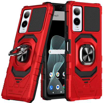 For Apple iPhone 17E /16E Hybrid Dual Layer with 360° Rotate Magnetic Ring Stand Holder Kickstand TPU Rugged PC Shockproof Case Cover